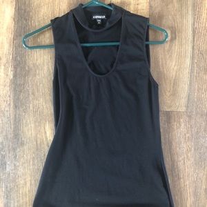 Fitted black choker tank. Brand: EXPRESS